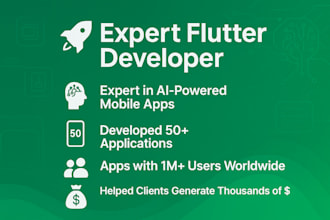 be your flutter developer to build mobile apps