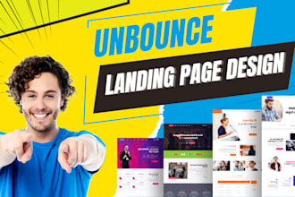 design unbounce landing page or elementor landing page