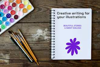 write stories and dialogs for your illustrations