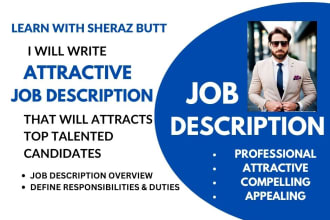 write professional job description to attract top talent