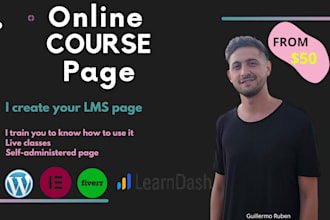 create and design an lms website for your curses