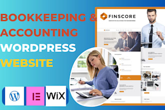 design professional bookkeeping website, accounting, finance wordpress website