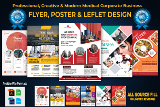 do professional business flyer, medical flyer, catalog and poster design