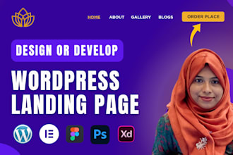 create wordpress landing page design or elementor pro landing page designer