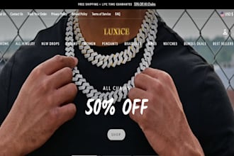 design shopify jewelery store jewelry fashion store shopify store lux jewelry