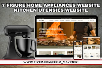 design 7 figure home appliances shopify gadget store kitchen utensils website