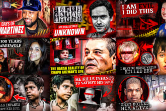 design attractive true crime youtube thumbnails