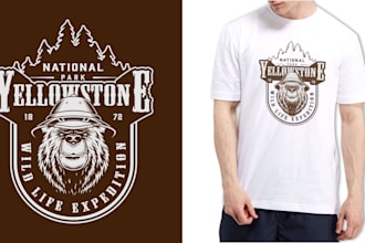 design vintage retro outdoor badge t shirt logo