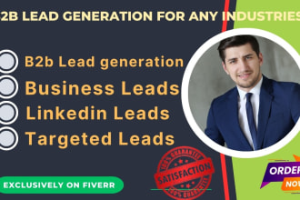 do targeted b2b lead generation for any industry and email list building