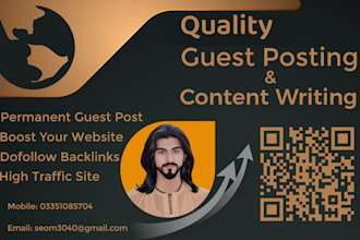 do a high quality guest post with dofollow backlinks on high traffic sites