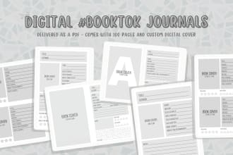 design a digital booktok journal