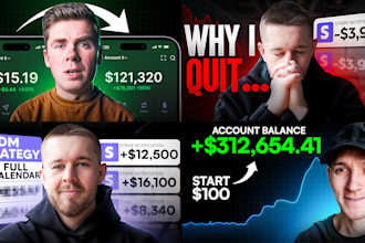 design attractive youtube thumbnail for finance videos