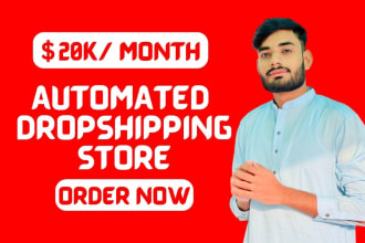 build an automated dropshipping shopify store or shopify website