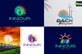 do modern logo design for plumbing heating hvac electrical and solar brand
