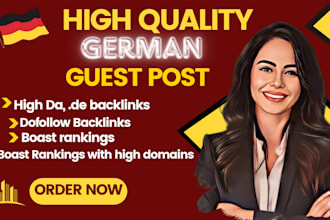 provide HQ german guest post with dofollow german backlinks for google rankings