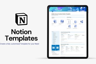 build customized notion templates for personal productivity and business