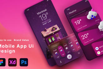design app UX UI design for mobile app with figma for android or ios