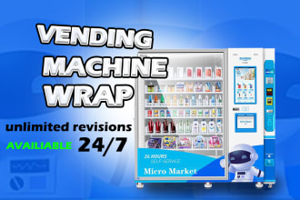 design professional vending machine wrap,atm machine,any machine wrap