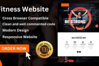 design gym fitness sports workout health trainer coach life coaching website