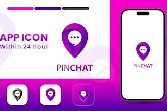 create attractive app logo or icon with splash screen