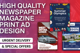 do amazing magazine ad, newspaper ad or print ad design for you