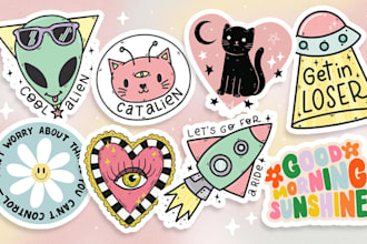 create custom sticker designs for you
