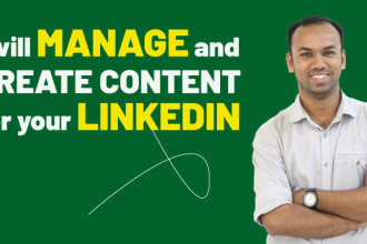 be your linkedin manager to grow organically