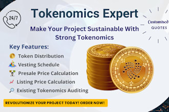 advise and design tokenomics for your crypto project