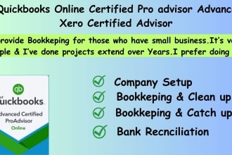 do setup clean up and bookkeeping in quickbooks online