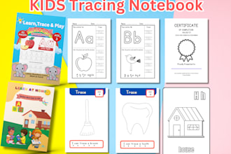 do custom kdp kids workbook, english worksheet,math worksheet or activity book