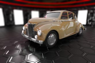 do 3d car modeling with high quality exterior and interior