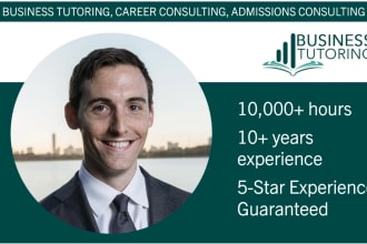 provide expert finance, accounting, and business consulting and tutoring