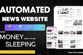 create automated news website, wordpress autoblog for passive income