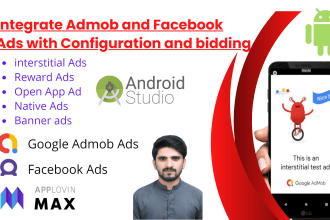 do admob and facebook ads integration banner, native, interstitial in your app