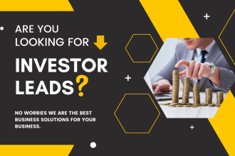 find venture capital investors or angel investor leads for you