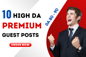 do premium guest post on high da 80 to 90 with dofollow SEO backlinks
