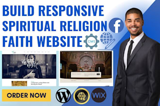 build custom spiritual website religion website faith website ministry website