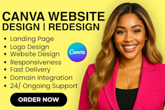 canva website design landing page website design