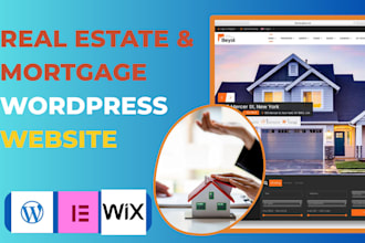 design mortgage website refinancing, home auction, real estate wordpress website