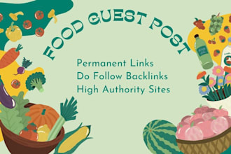 do food guest posts and food backlinks on high authority sites