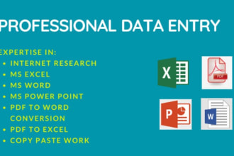do data entry retyping copy paste