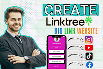 setup and customize linktree bio link landing page