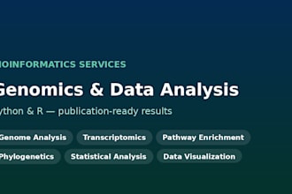 provide bioinformatics, genomics and stats services