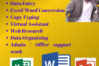 do fast data entry and admin support work of every kind