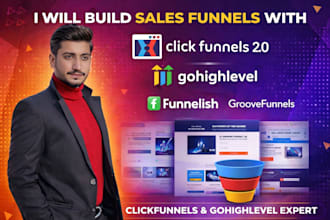 build groovepages,clone funnelish , groovefunnels ,funnelish