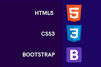 do html, css, and bootstrap, design front end developer