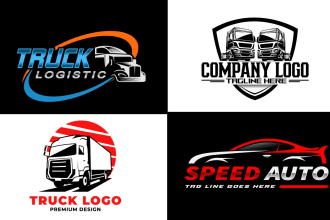 create transport, trucking, and logistics logo