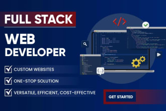 do professional full stack web development in HTML, CSS, javascript, and flask