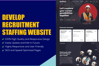 develop recruitment wordpress job board website job agency staff hiring site