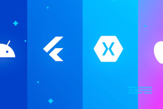 develop android, and ios apps using xamarin, maui or flutter